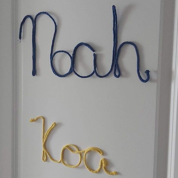 Custom name kids knitted wire decoration room - Picture 2 of 4